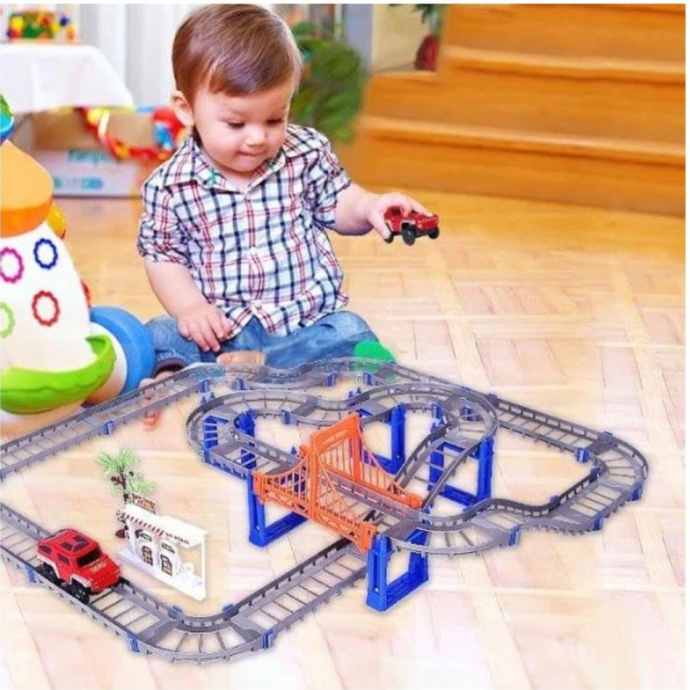 Bộ đồ chơi đường đua, đường ray xe 88 chi tiết cho bé rèn luyện khả năng tư duy sáng tạo