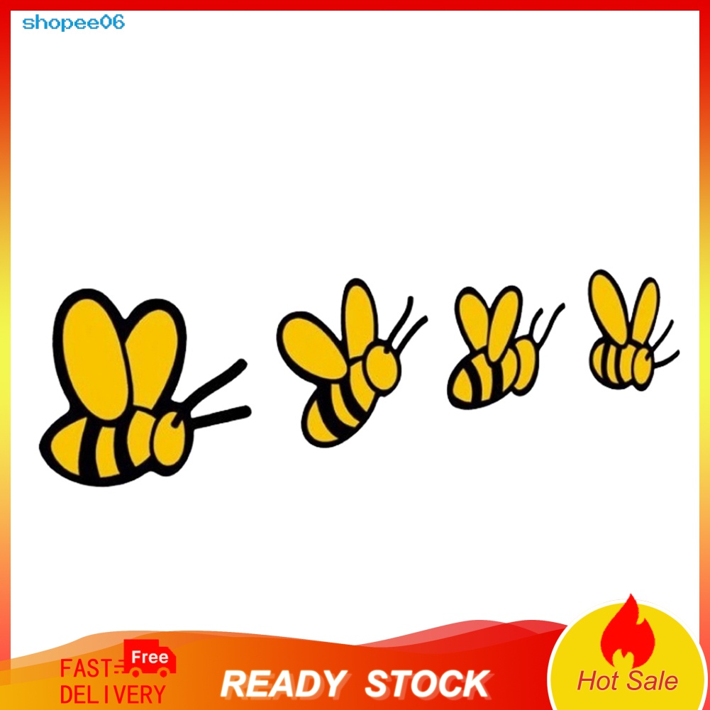 Miếng dán trang trí xe hơi hình chú ong sáng tạo