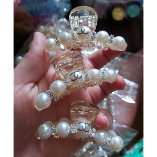 Kẹp tóc chữ T đính đá và hạt ngọc