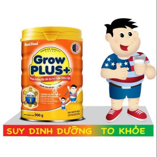 {Mua 6lon có quà }Sữa Grow plus+ cam 900g nutifood