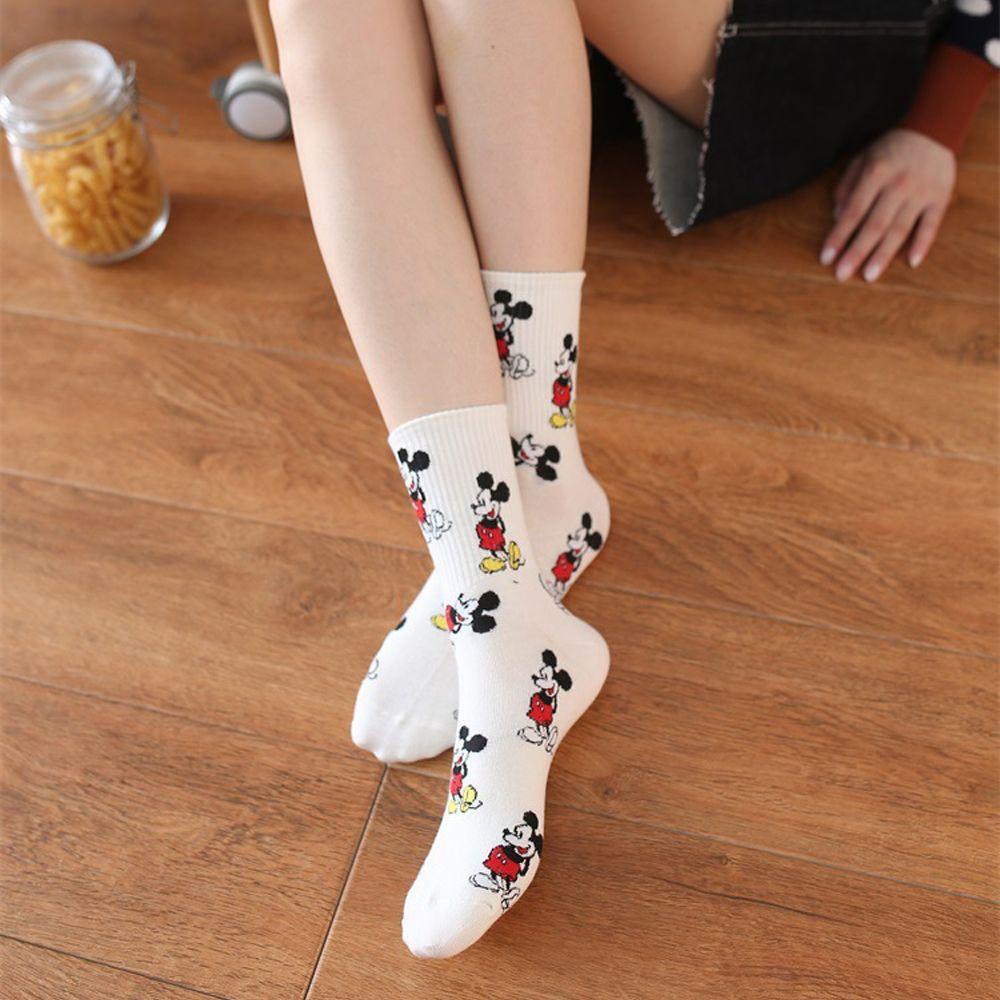 Vớ Cotton In Họa Tiết Hoạt Hình Dễ Thương Phong Cách Harajuku Thời Trang Thu Đông Cho Nữ 2life