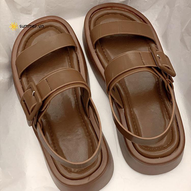 Giày Sandal Đế Dày Phong Cách Hàn Quốc Thời Trang Mùa Hè 2022