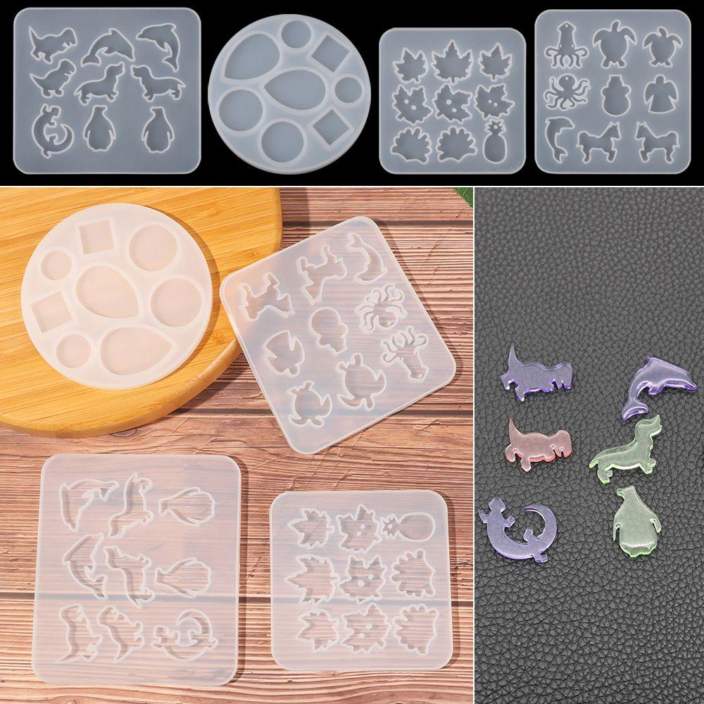 GOGOUP Khuôn Silicon Trong Suốt Làm Mặt Vòng cổ / Móc Khóa DIY