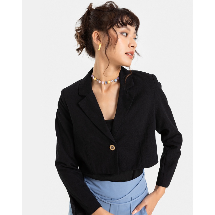 Khoác Blazer Nữ Thời Trang JUNO Croptop Tay Dài JNKHC006