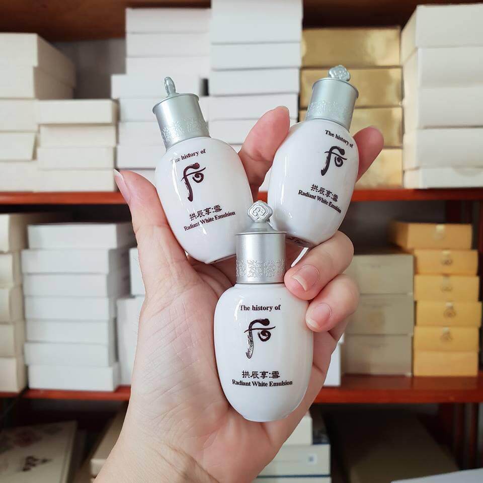 Sữa Dưỡng Trắng Da Whoo Gongjinhyang Seol Radiant White Emulsion 20ml Cân Bằng Độ Ẩm, Làm Sáng Da