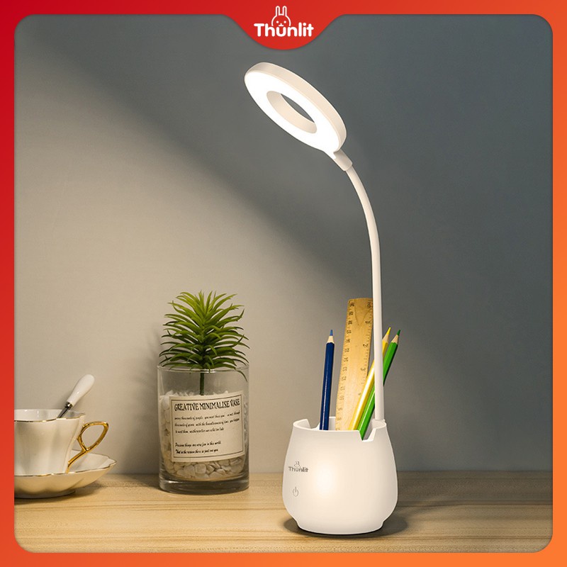 Đèn Bàn Học Đọc Sách LED Chống Cận 03 Chế Độ Ánh Sáng Bảo Vệ Mắt Có Hộp Bút,Giá Để Điện Thoại,Giấy Chứng Nhận Chất Lượng