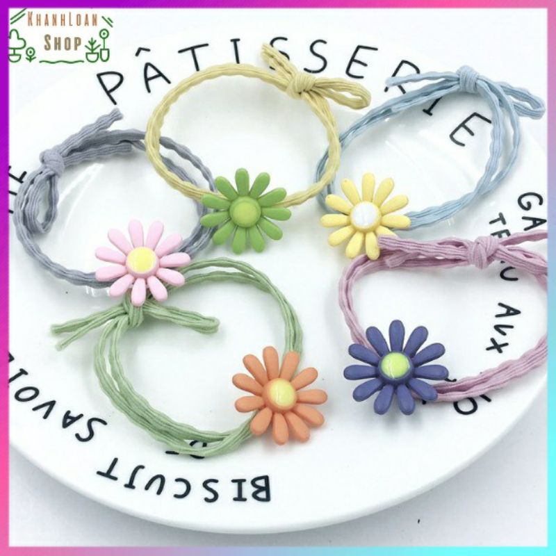 Dây Buộc Tóc Hoa Cúc Chi nhiều màu sắc