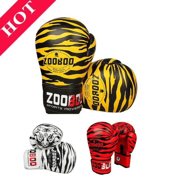 Combo vỏ bao cát + găng boxing zooboo hổ vằn + băng đa cuốn tay - Thiết bị tập đấm bốc chuyên nghiệp dành cho phòng tập