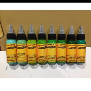 Màu mực internal các tông xanh lá(230k/1c)