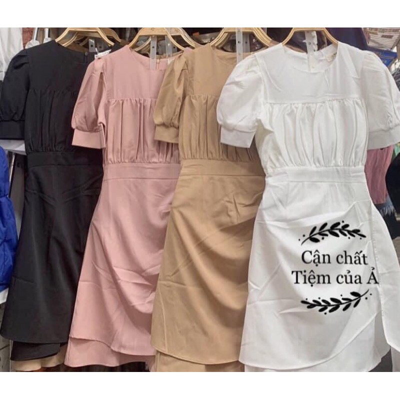 Váy thiết kế vạt chéo nhún ngực kèm ảnh thật | BigBuy360 - bigbuy360.vn