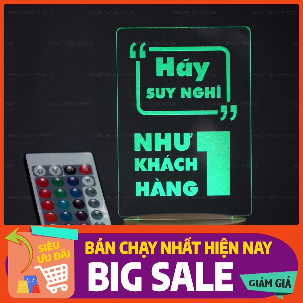 Đèn tạo động lực - [hãy suy nghĩ như một khách hàng] để bàn trang trí