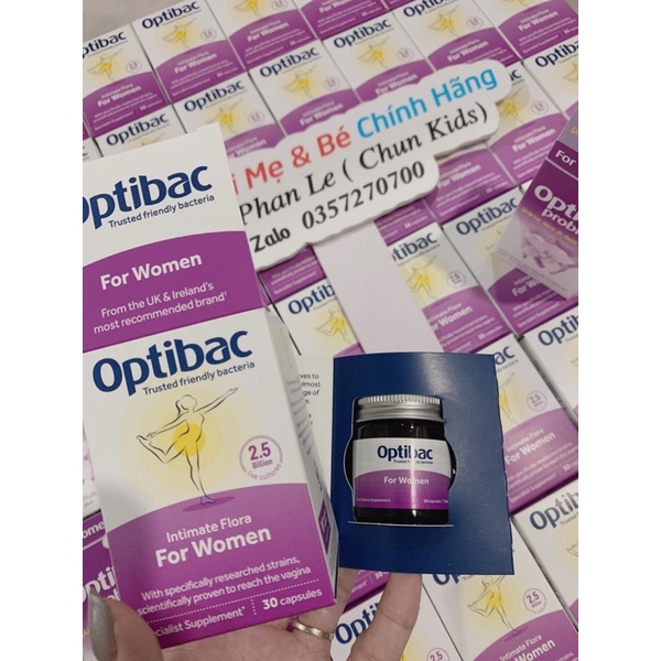 Men vi sinh Optibac Tím For Women Mẫu mới 30v - 90v