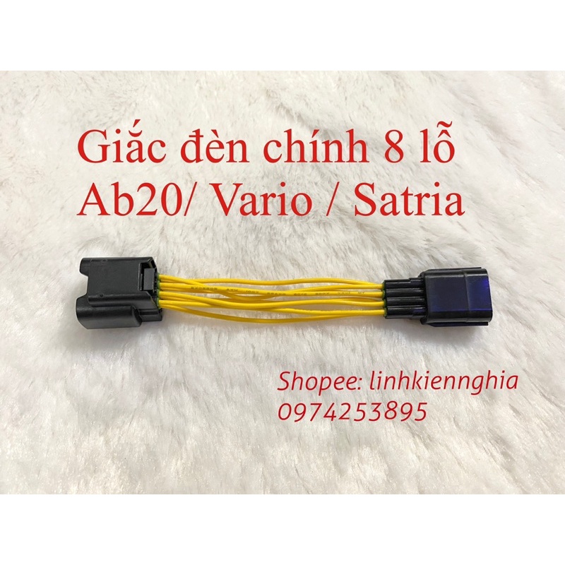 Giắc đèn chính Air blade 2020_ AB 125/155 bấm sẵn dây điện (1 cái)