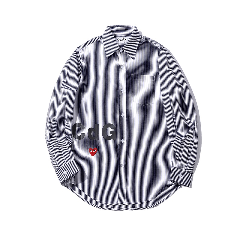❤ Áo Sơ Mi Tay Dài Vải Cotton Thêu Hình Trái Tim Thời Trang Cho Các Cặp Đôi