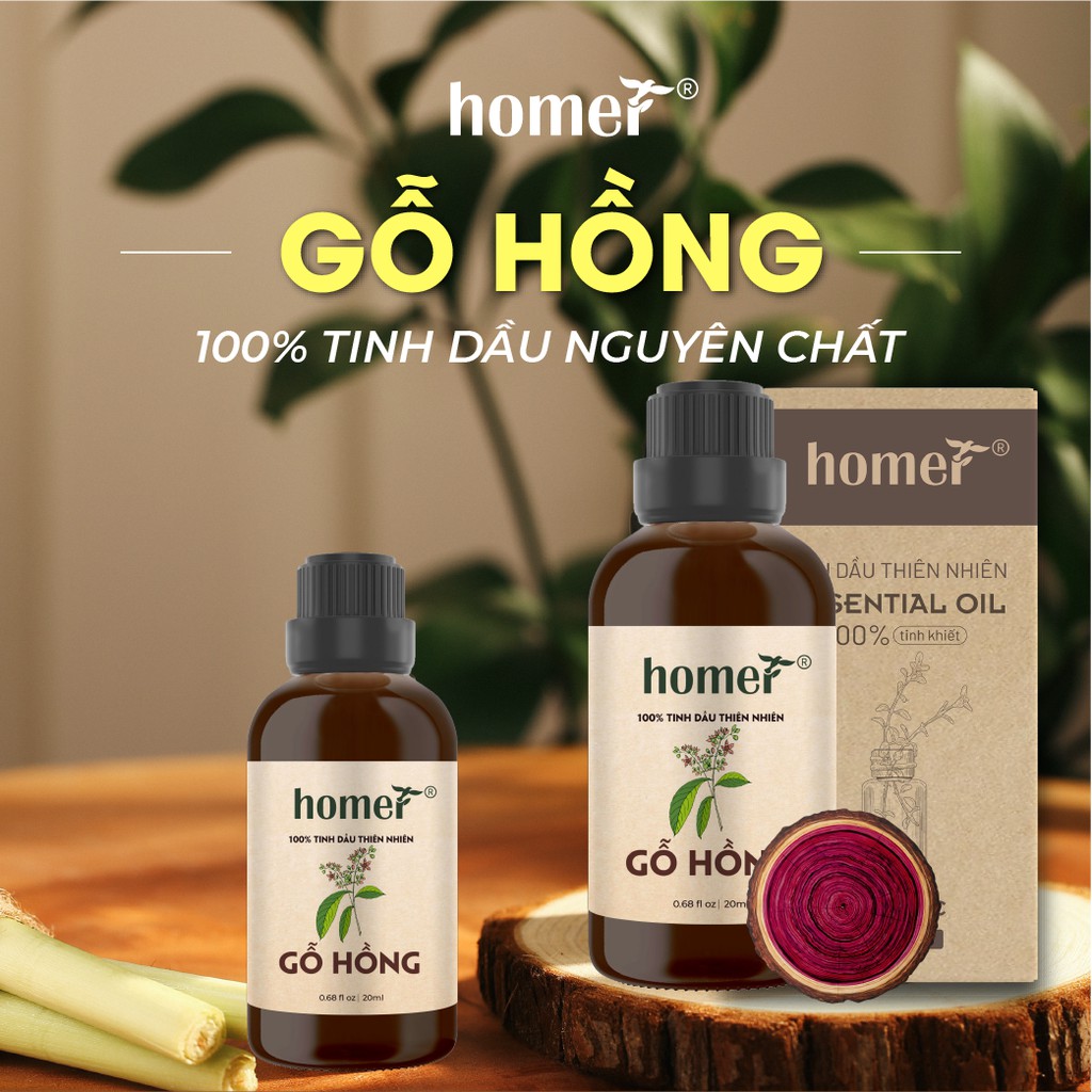 Tinh dầu Gỗ Hồng Homer - Rosewood Essential Oil -  đạt chuẩn chất lượng kiểm định