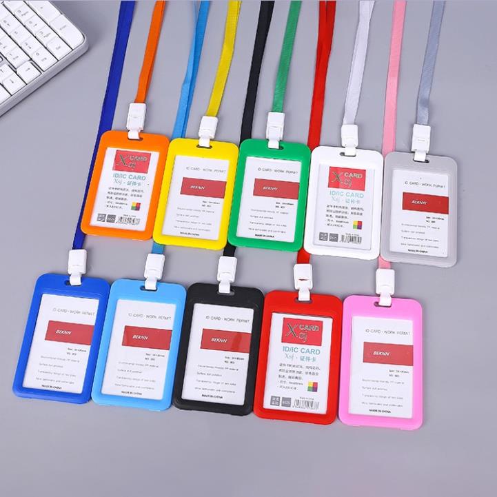 Dây đeo thẻ sinh viên, học sinh, nhân viên GALANO dây đeo bảng tên hộp nhựa kèm dây treo SA-001359