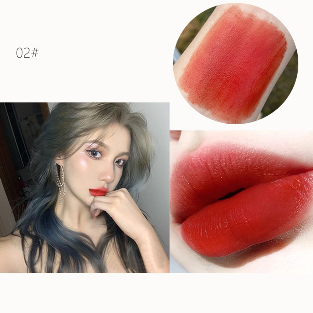 【sweet】woman fashion retro waterproof long-lasting Matt Velvet Lip Glaze Lip Mud Lipstick 3g