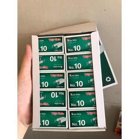 Hộp Lớn 20 Hộp Nhỏ Kim Bấm Số 10 Việt Đức, Ghim Bấm Giấy No. 10, Ruột Ghim, Châm Ghim