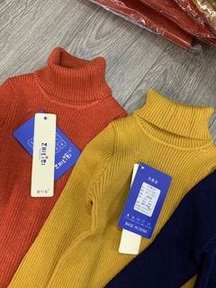 ÁO LEN CỔ CAO ẤM CHO BÉ