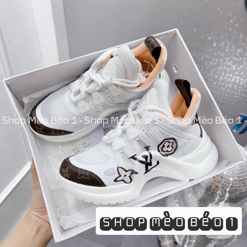 Giày thể thao sneaker lv archlight mỏ vịt hoạ tiết fullbox
