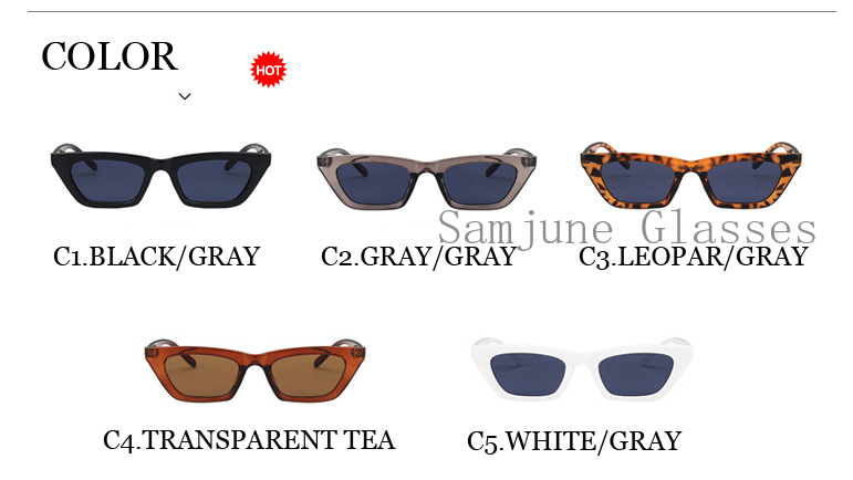 Kính mát gọng nhỏ SAMJUNE phong cách đường phố thời trang Hàn Quốc retro