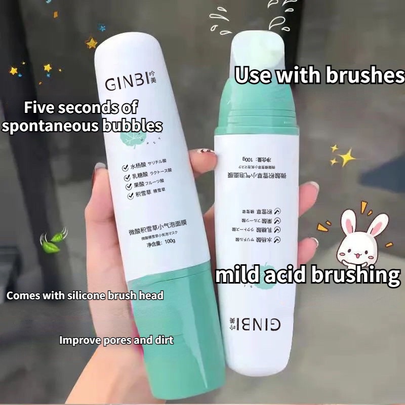 Mặt Nạ Sủi Bọt Thải Độc GINBI Rau Má | Giảm Mụn Thu Nhỏ Lỗ Chân Lông, Dưỡng Trắng Dưỡng Ẩm 2022
