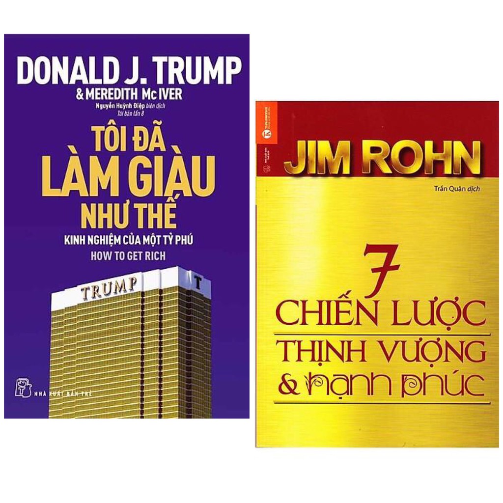 Sách - Combo 7 Chiến Lược Thịnh Vượng Và Hạnh Phúc + D.Trump - Tôi Đã Làm Giàu Như Thế