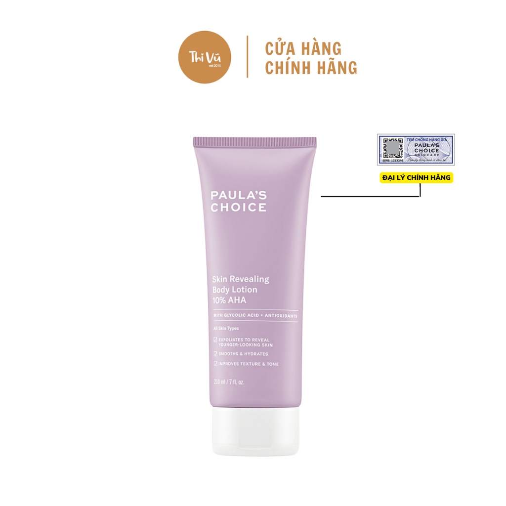 Dưỡng Thể Tẩy Tế Bào Chết Paula’s Choice Resist Skin Revealing Body Lotion 10% AHA 210ml