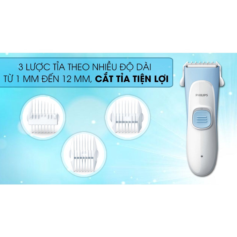 Máy Cắt Tỉa Tóc Cho Bé Sơ Sinh Philips HC1055  - Hàng Chính Hãng - Bảo Hành 24 Tháng