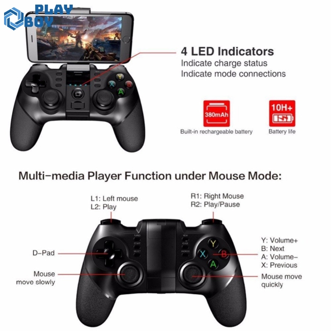 Gamepad Ipega 9076 3 in1 Bluetooth Joystick 2.4G Wireless Game Handle for Android IOS