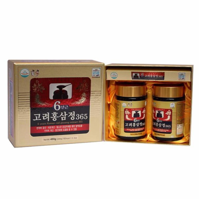 [Hàng chuẩn]Cao Hồng Sâm Hàn Quốc Korean Red Ginseng Extract Gold, Cao Hồng Sâm Hộp 2 lọ x 240g