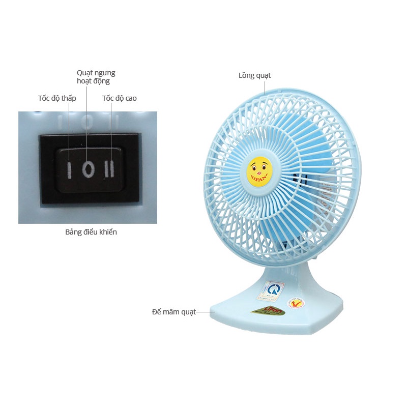 Quạt bàn  Lifan B106 ⭐️ Bảo Hành 1 Năm tiện lợi sử dụng văn phòng