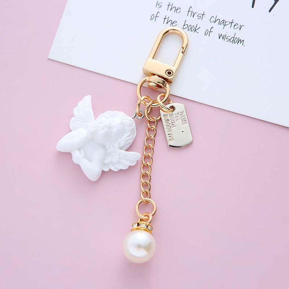 Móc Chìa Khóa Hình Thiên Thần Màu Trắng Dễ Thương