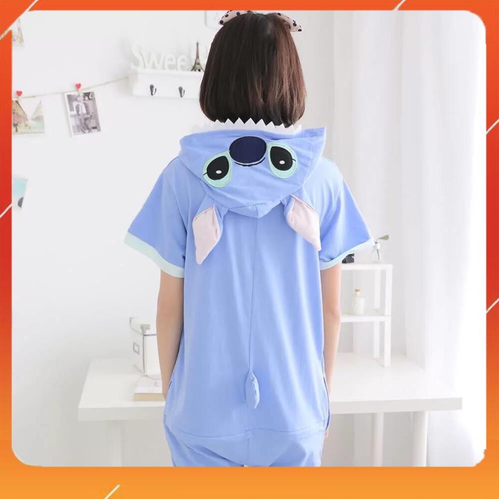 [ FREE SHIP - MẪU MỚI ] BỘ ĐỒ HÌNH THÚ STITCH XANH MẪU MÙA HÈ SIZE CHO NAM VÀ NỮ