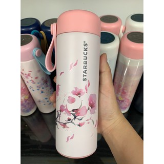 BÌNH GIỮ NHIỆT STARBUCKS - IN HỌA TIẾT HOA ĐÀO 300 ML