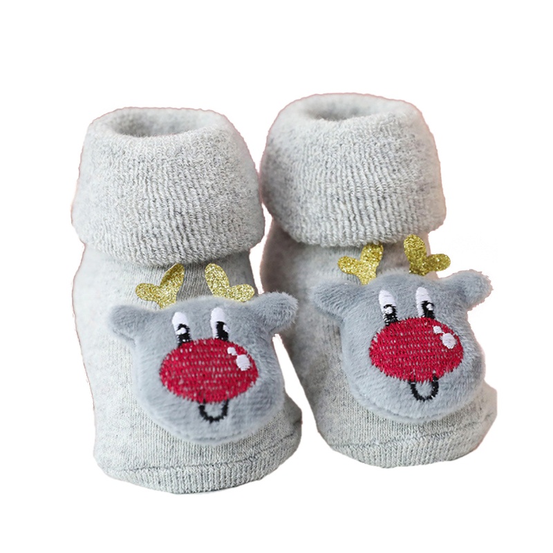 Vớ Dày Chống Trượt In Họa Tiết Giáng Sinh Hoạt Hình Dễ Thương Cho Bé