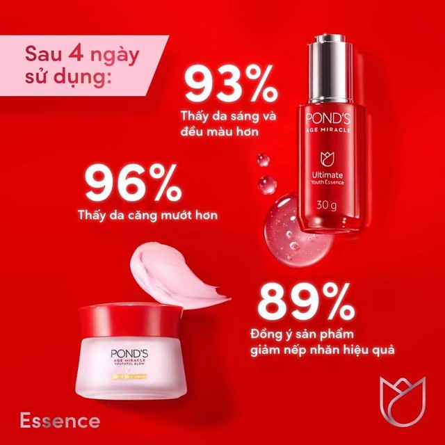 Kem dưỡng ẩm Dưỡng chất ngăn ngừa lão hóa chuyên sâu Pond's Age Miracle Youth Essence 30g