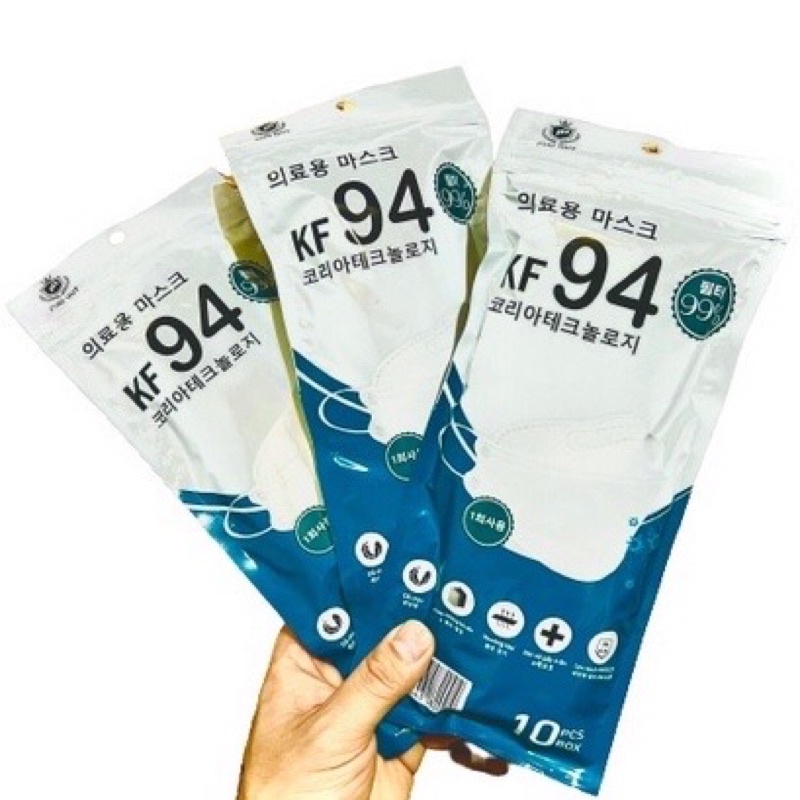 Khẩu Trang KF94 4 lớp công nghệ Hàn Quốc Chống Bụi Mịn Và Kháng Khuẩn