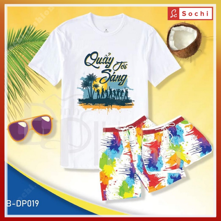 Áo đồng phục đi biển, áo thun nhóm đi chơi, áo thun gia đình siêu cute BSTDP06