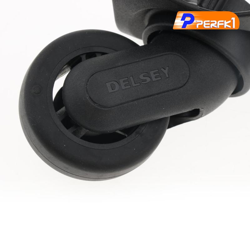 1 Cặp Bánh Xe Đẩy Hành Lý Xoay 360 Độ Không Ồn Perfk1 ° Bánh Xe Xoay Màu Đen A84 A84