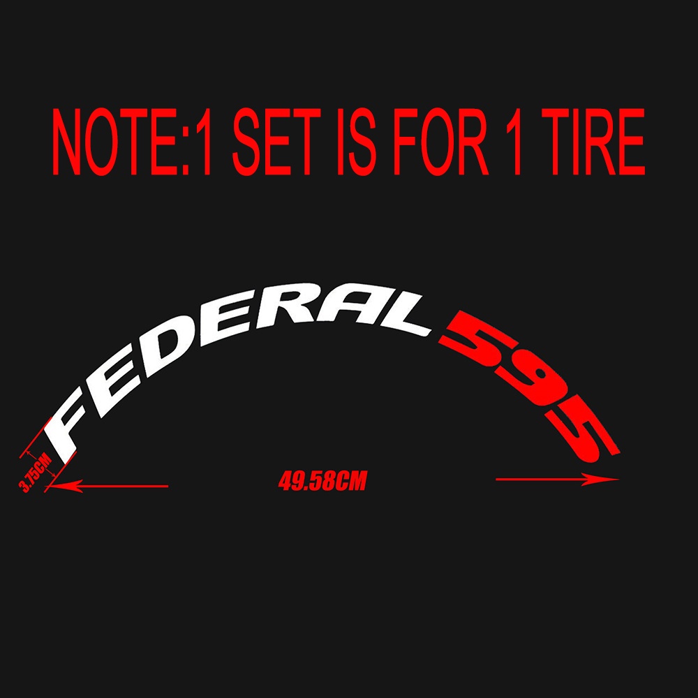 1 Bộ Sticker 595 Dán Lốp Xe Hơi Xe Máy Hình Chữ Cái Trang Trí