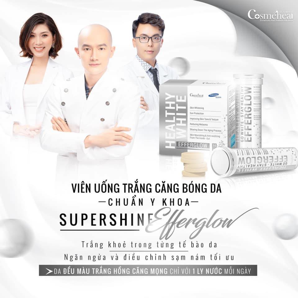 [ HÀNG CAO CẤP ] Viên Uống Viên Sủi Trắng Da Chống Nắng Giảm Sạm Thâm Nám Chống Lão Hóa Cosmeheal Healthy White 30viên | Thế Giới Skin Care