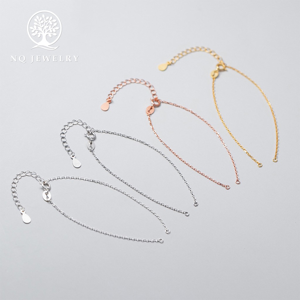 Charm bạc dây xích gắn 2 đầu - NQ Jewelry