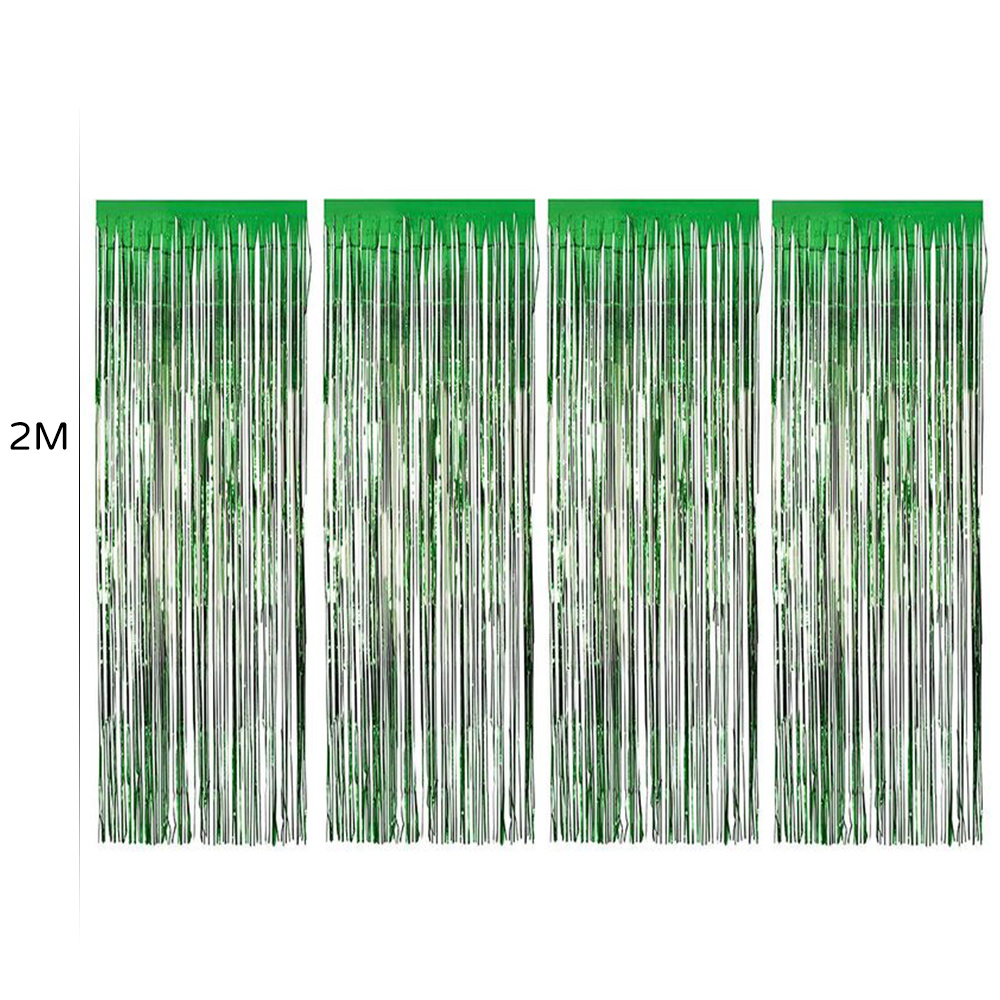 Set 2 / 4 Rèm Tua Rua Bằng Lá Kim Loại 2m Trang Trí Tiệc Cưới