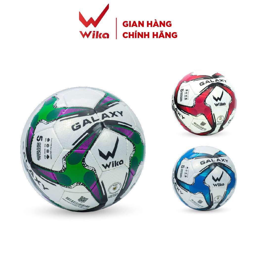 Quả Bóng Đá Chính Hãng WIKA SỐ 5 Thiết Kế Van Chống Cát, Ruột Cao Su Không Thấm Nước, Khâu Thủ Công Tiêu Chuẩn B-GALAXY