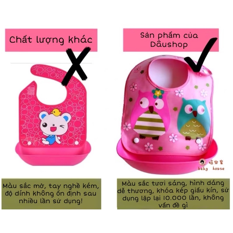 Yếm máng tháo rời đựng túi zip