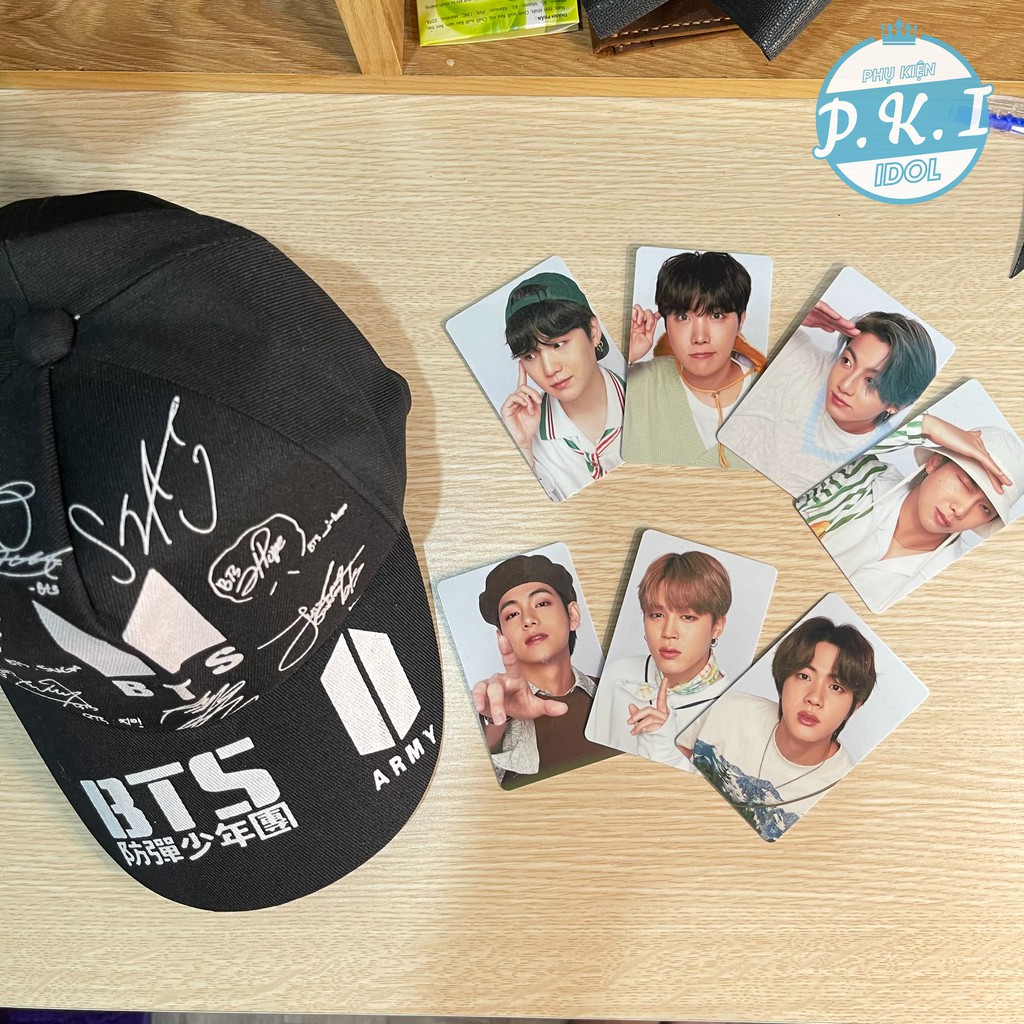 COMBO BTS - Mũ Đặc Biệt + Bộ Lomo Card BTS Ép Lụa