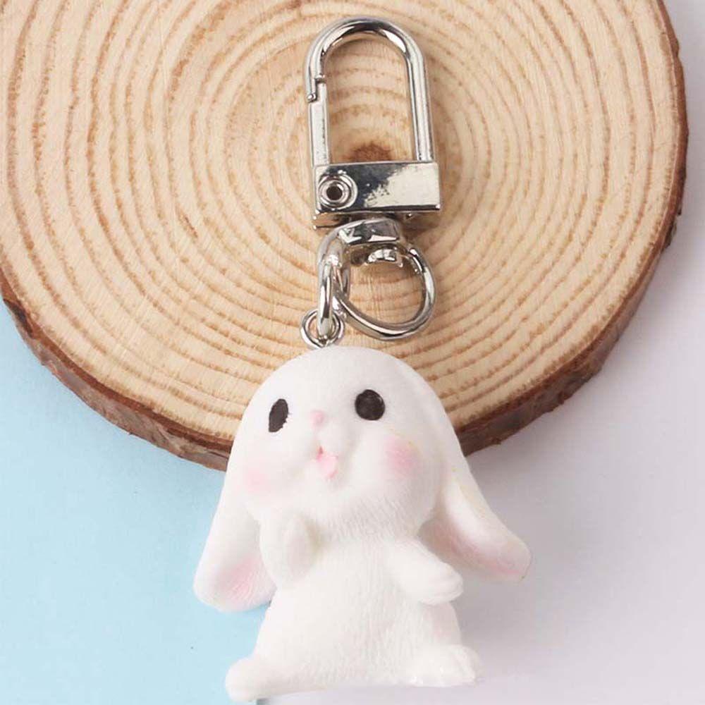LANFY Móc Khóa Hình Thỏ Bằng Nhựa Dễ Thương