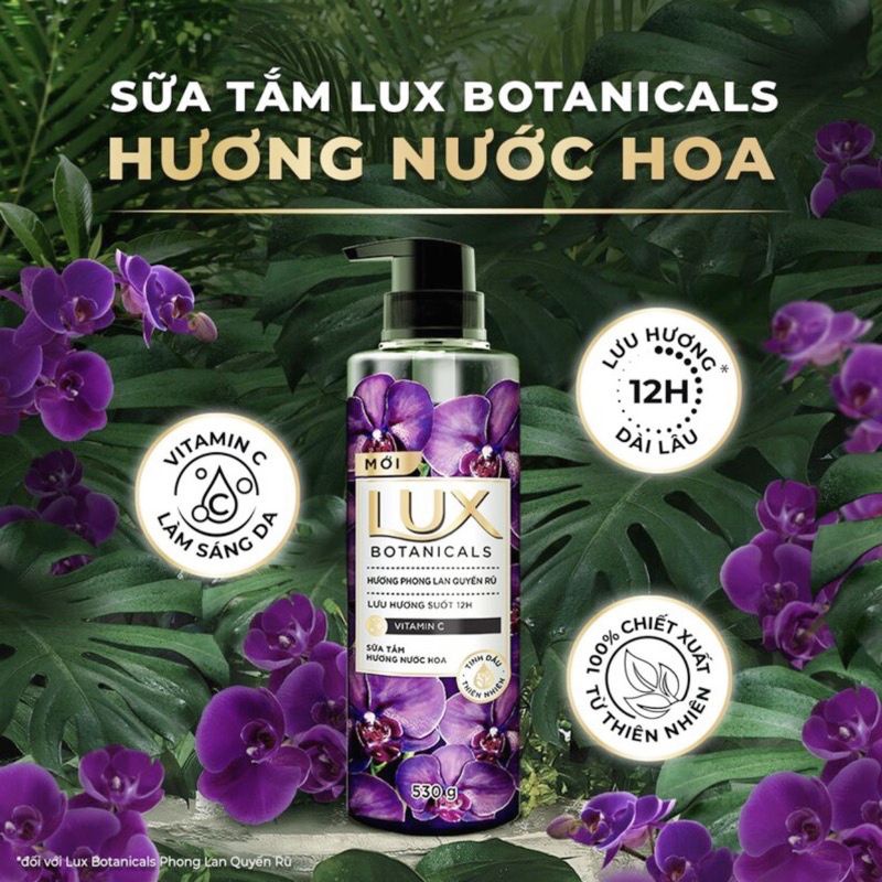 Sữa tắm Lux Botanicals hương phong lan quyến rũ 530g