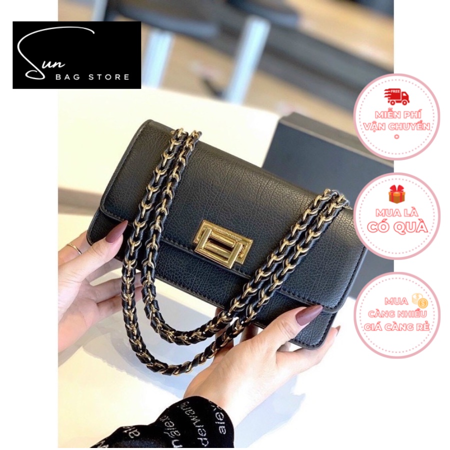 Túi xách nữ đeo chéo, túi đi chơi, đi học, da cao cấp size 25cm SB082